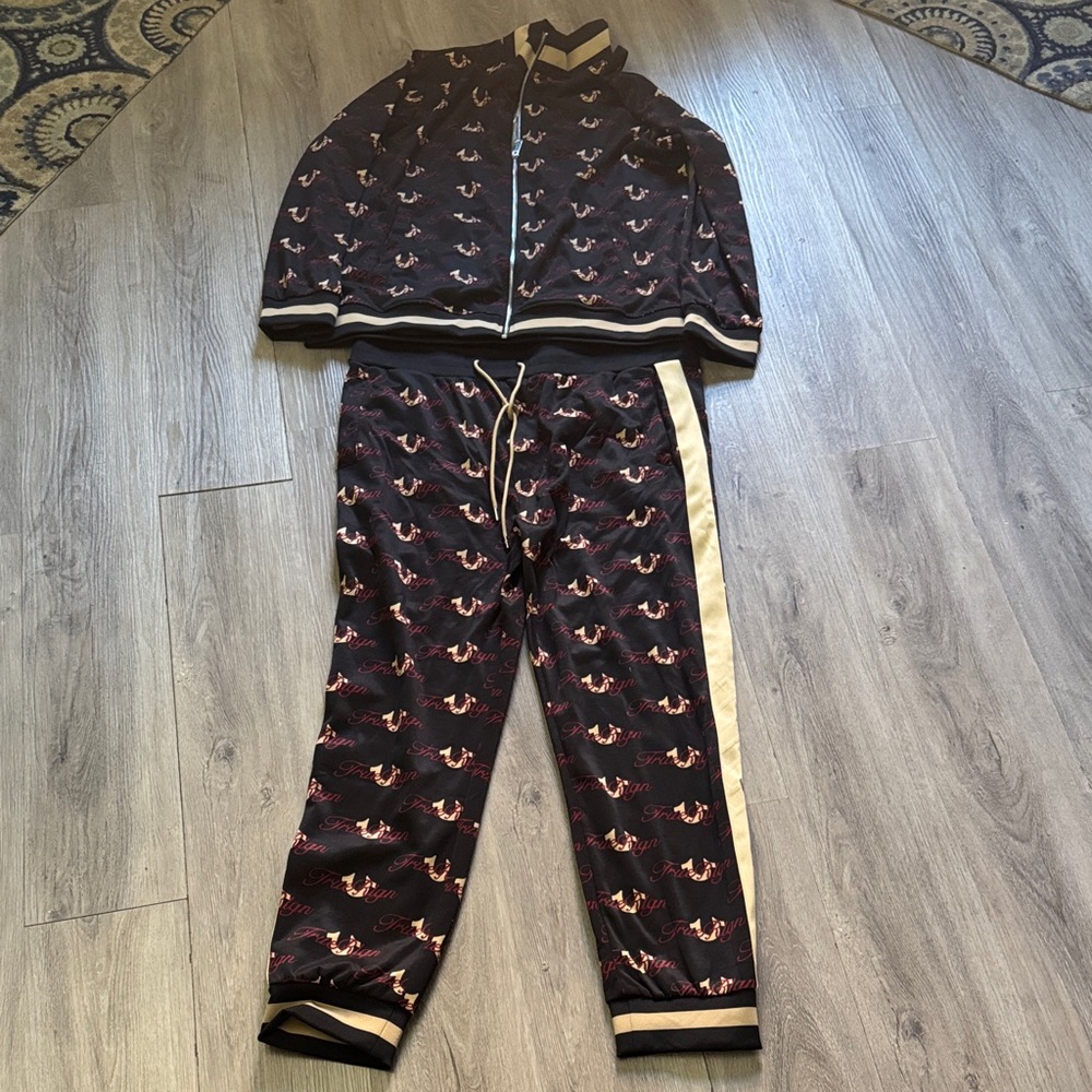 True Religion Black and White Tracksuit